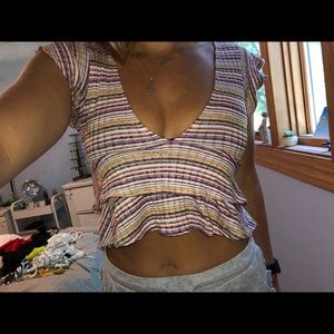 NWOT Forever 21 Crop Top, Multi-Color, Small